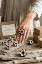 Shell Bloom Handcrafted Ring