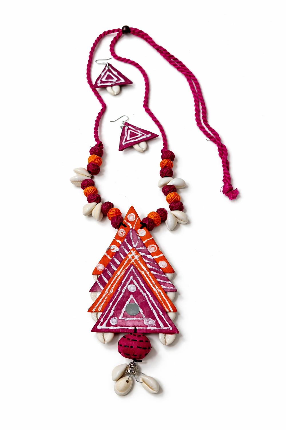 Boho Tri-Pattern Fabric Necklace