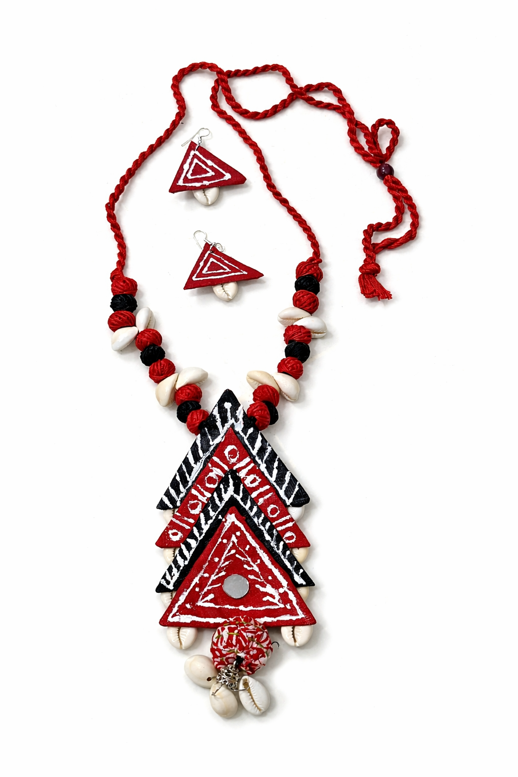 Boho Tri-Pattern Fabric Necklace