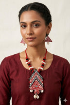 Boho Tri-Pattern Fabric Necklace