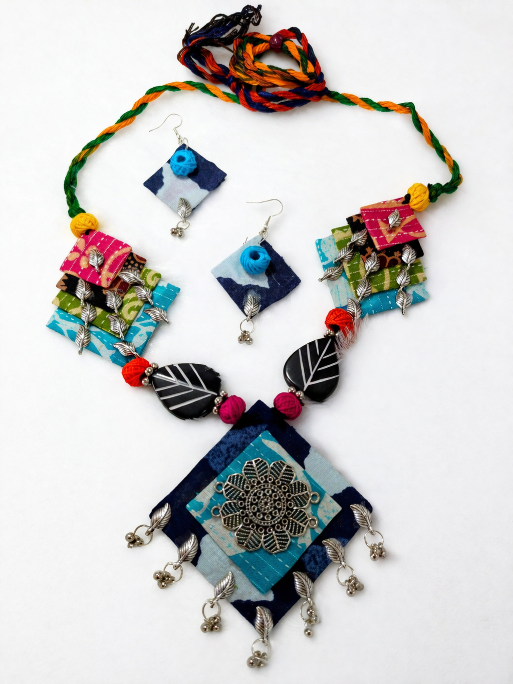 Boho Fabric Statement Necklace