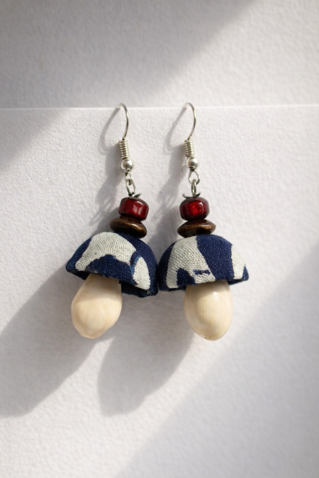 Striped Print Fabric Jhumka Earrings