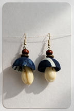 Striped Print Fabric Jhumka Earrings
