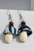 Striped Print Fabric Jhumka Earrings