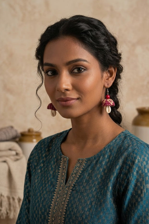 Artisan Fabric Jhumka