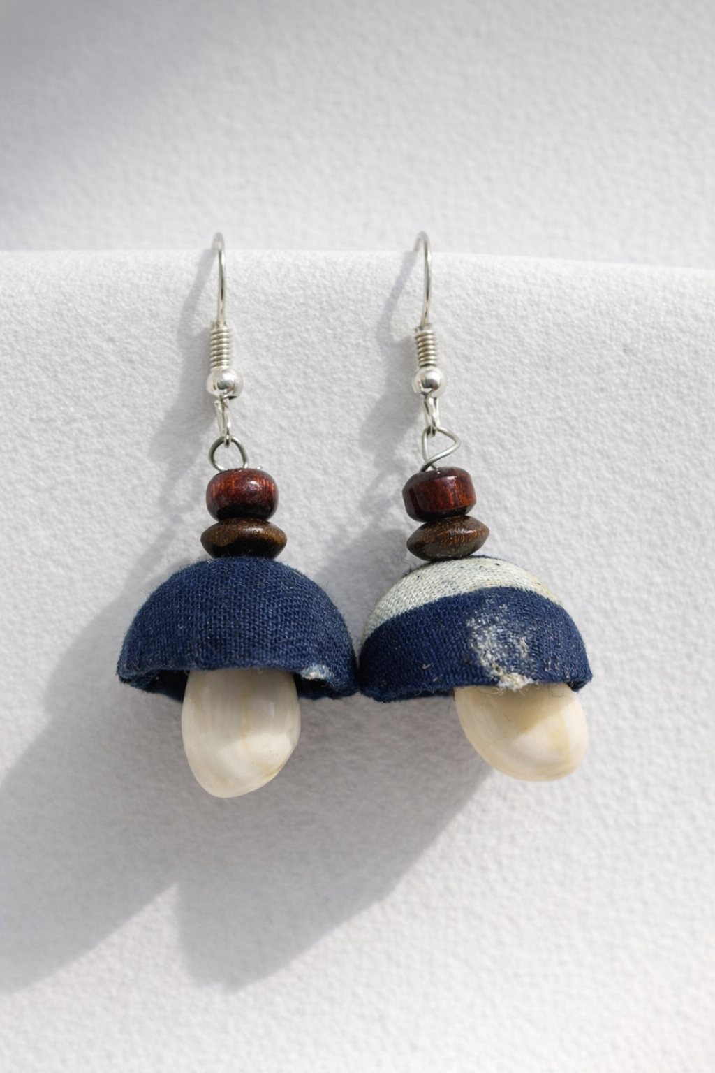 Striped Print Fabric Jhumka Earrings