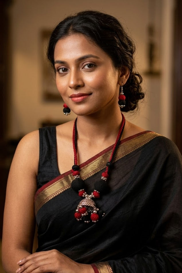 Handcrafted Jhumka Necklace Set