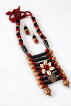 Tribal Jute & Shell Necklace Set