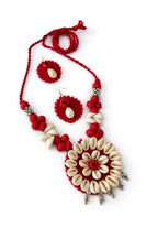 Handcrafted Cowrie Shell Statement Necklace Set