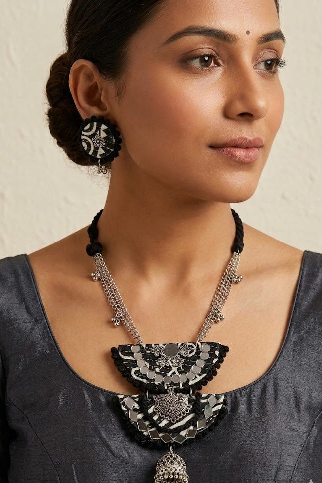 Mirror Charm Necklace Set