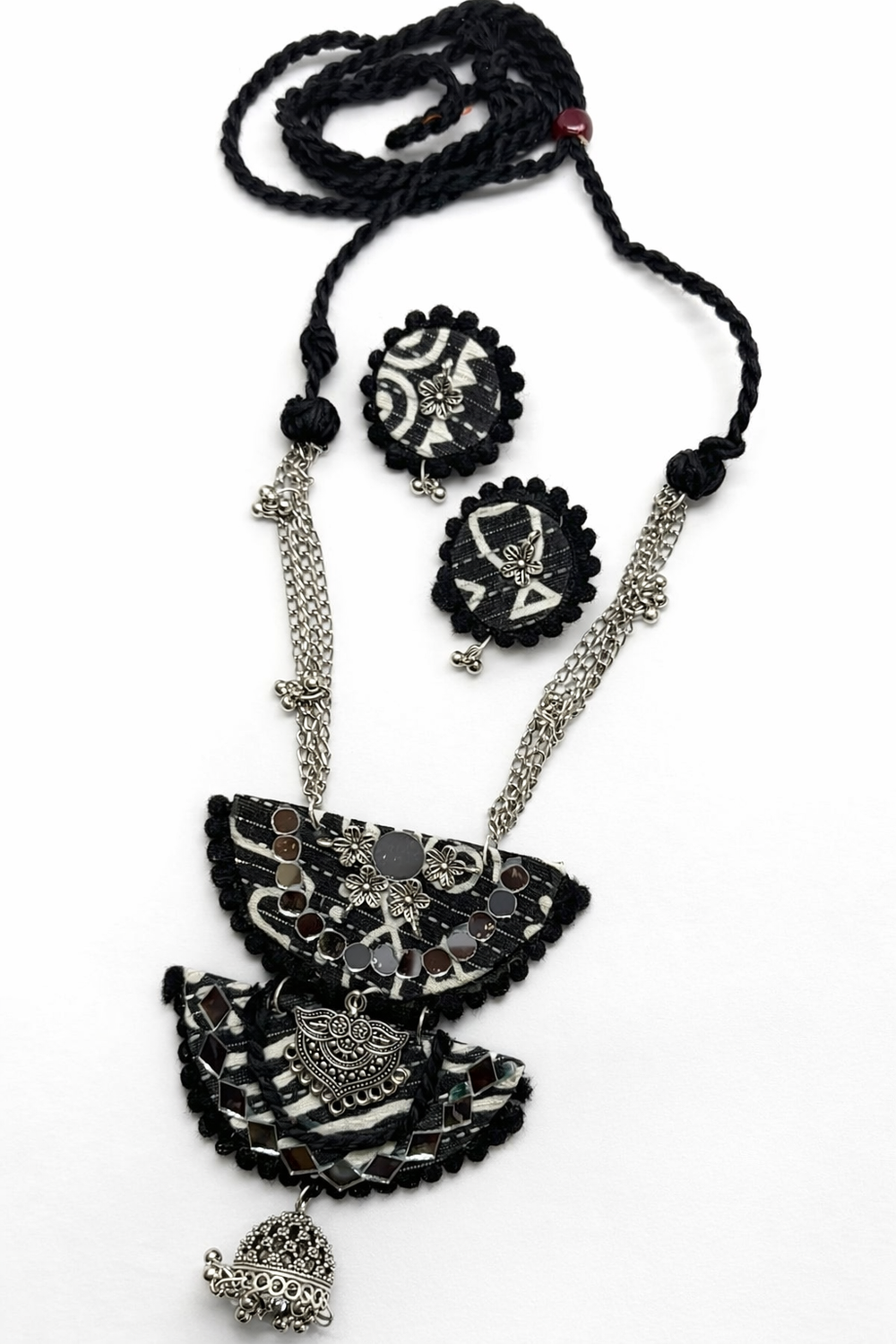 Mirror Charm Necklace Set