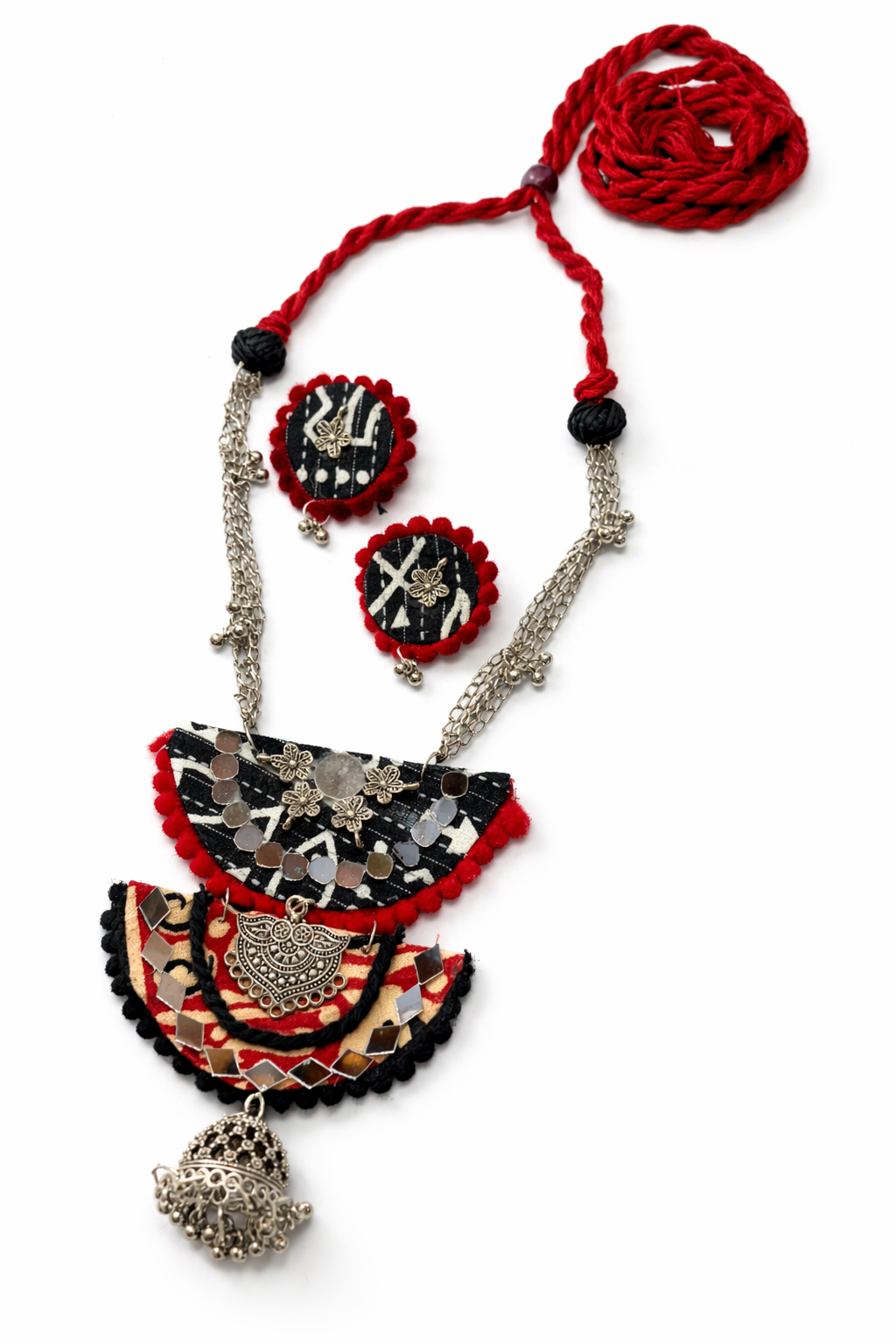 Mirror Charm Necklace Set