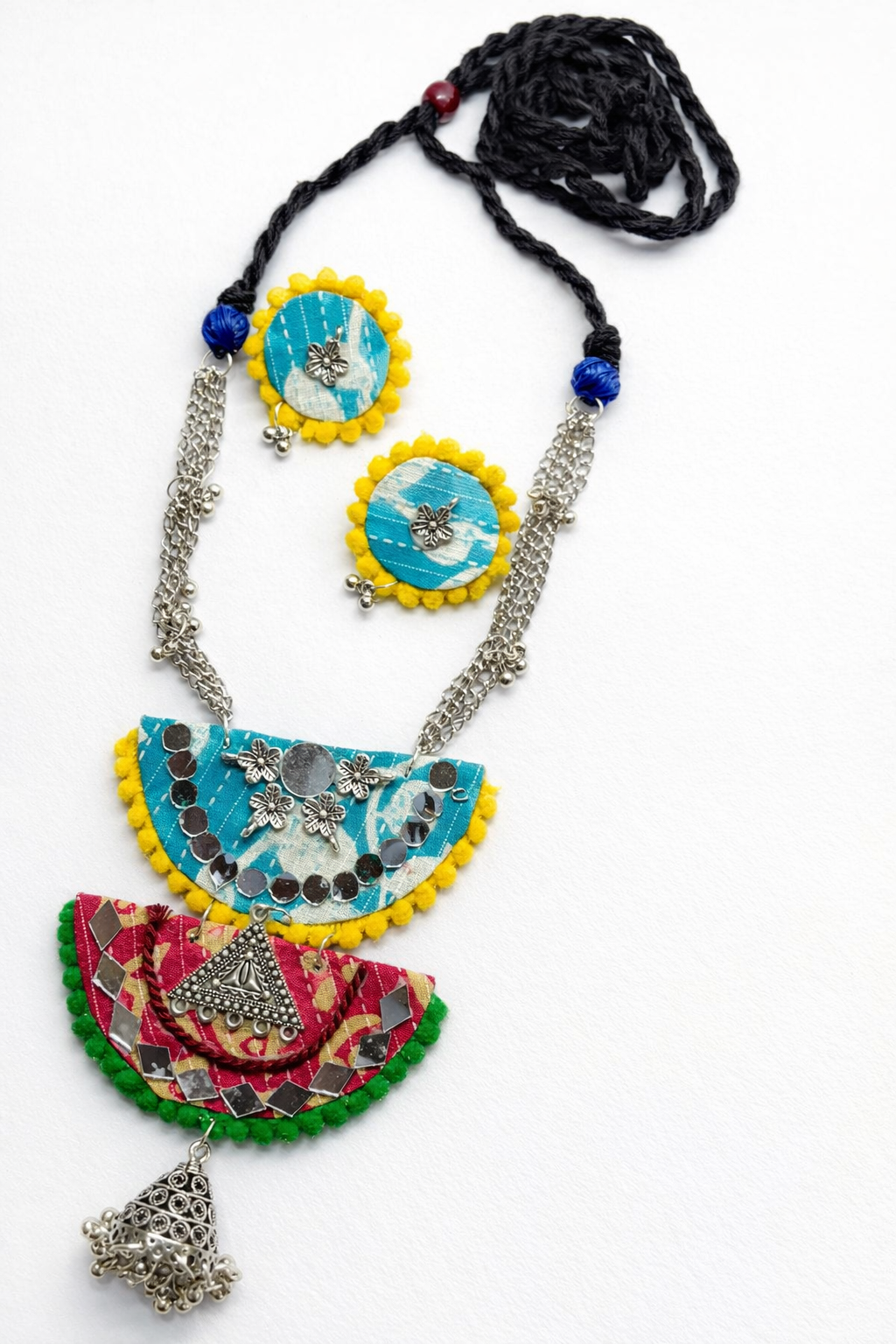 Mirror Charm Necklace Set