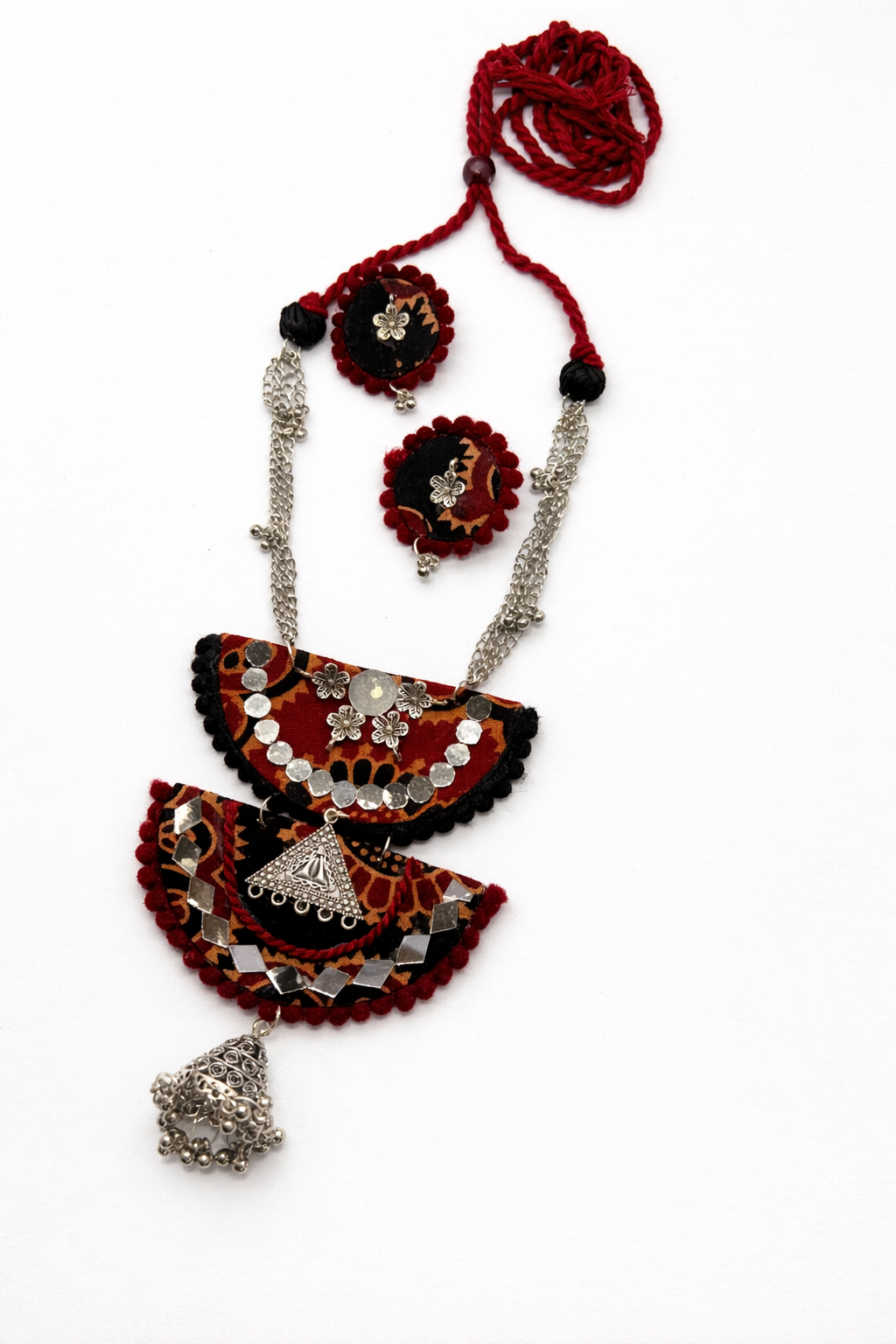 Mirror Charm Necklace Set