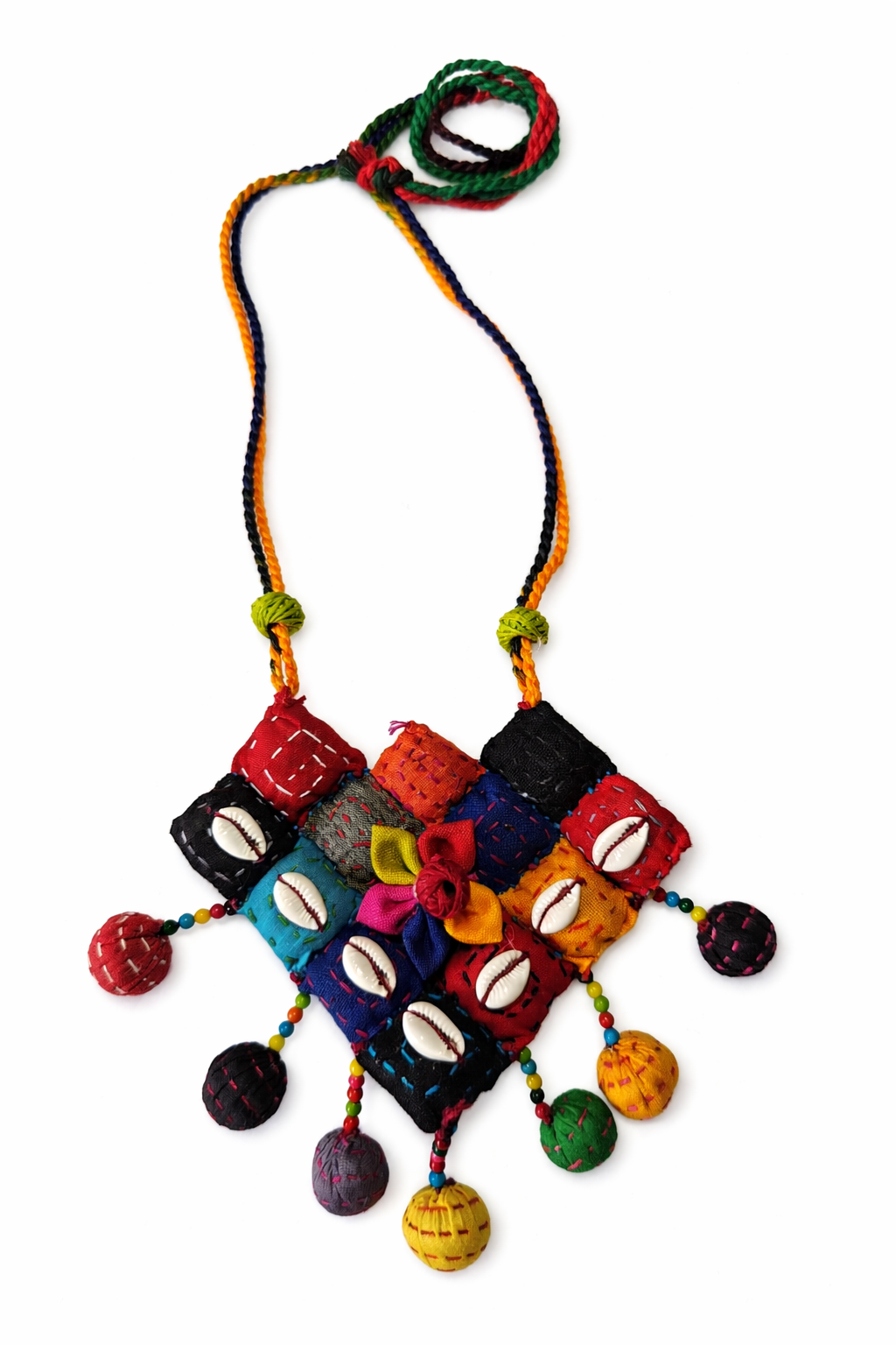 Multicolour Quilted Necklace