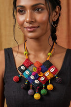 Multicolour Quilted Necklace