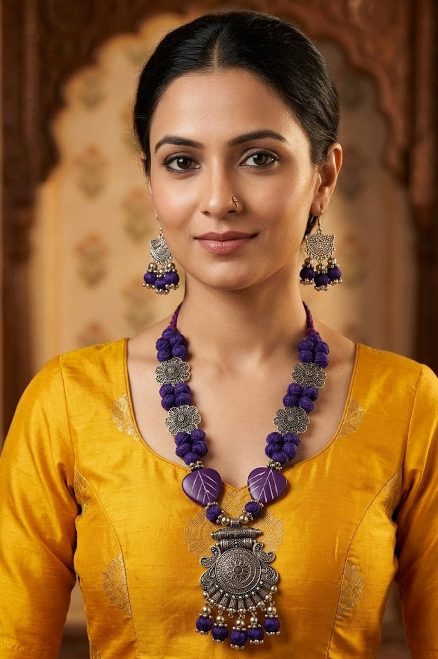 Aura Fabric Necklace Set