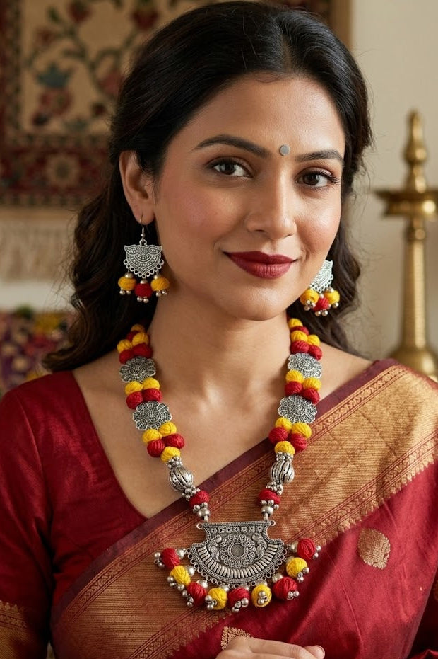Surya Fabric Necklace Set