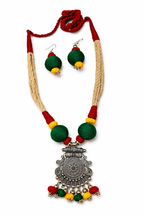 Triveni Fabric Necklace Set