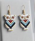 Geometric Owl Artisan Earrings