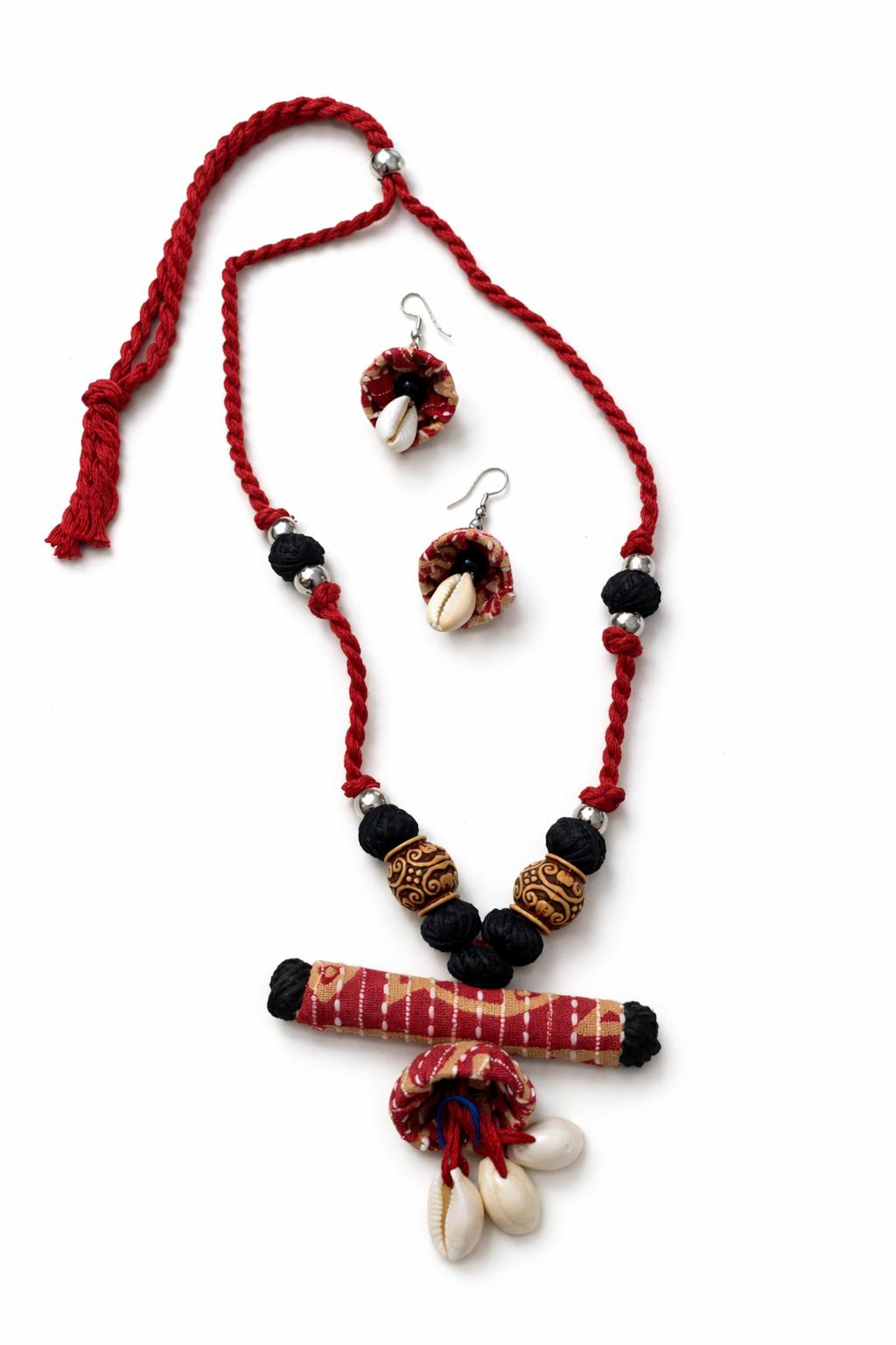 Boho Tribal Cowrie Shell Necklace Set