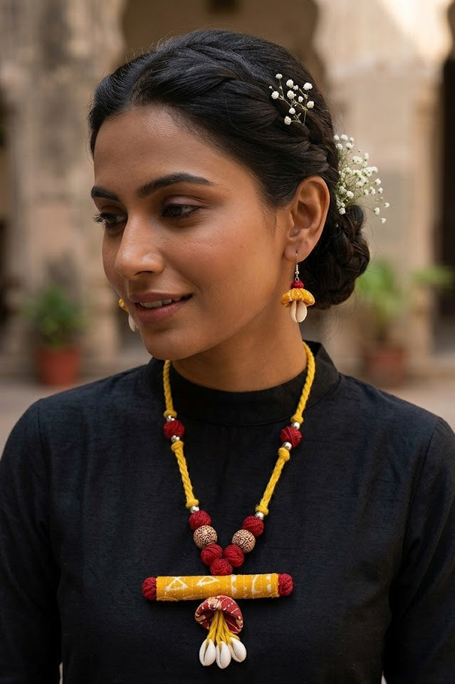 Boho Tribal Cowrie Shell Necklace Set