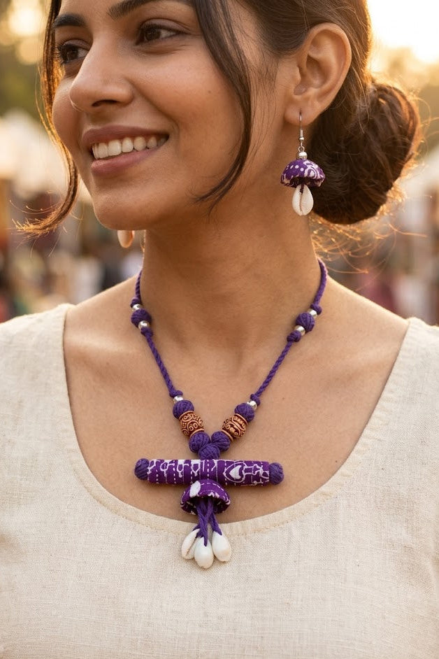 Boho Tribal Cowrie Shell Necklace Set