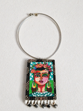 Frida inspired Hoop Necklace