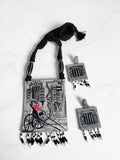 Monochrome Rickshaw Art Jewellery Set