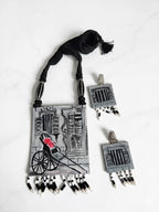 Monochrome Rickshaw Art Jewellery Set