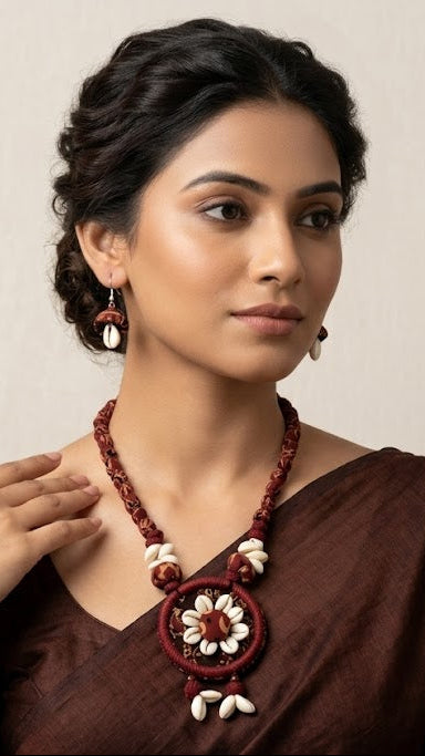 Bohemian Cowrie Shell Necklace Set