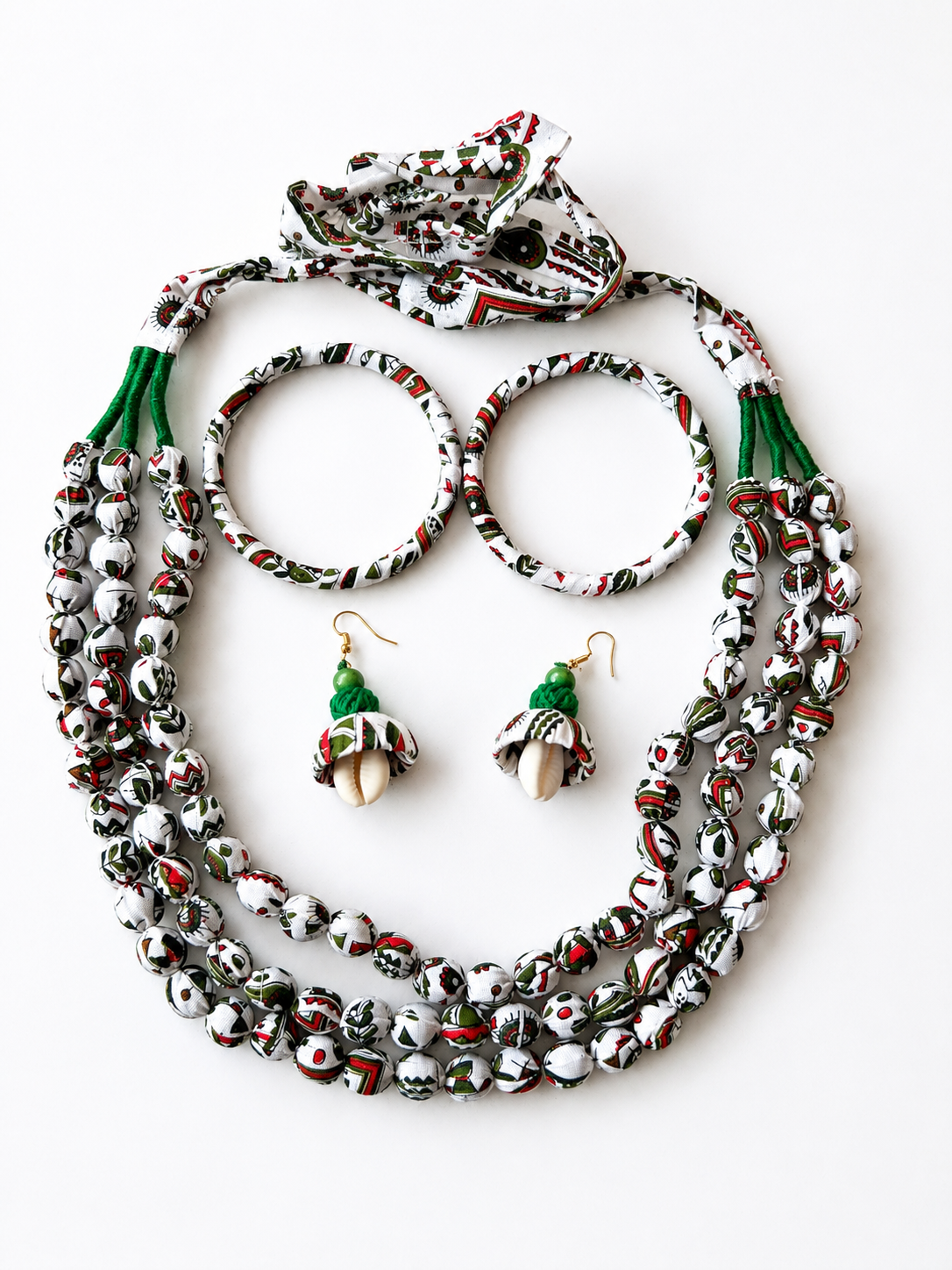 Vanya Tribal Fabric Jewellery Set