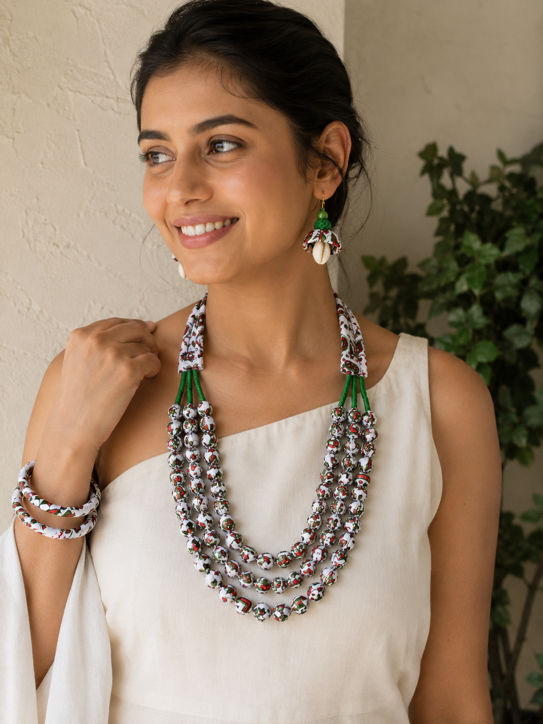 Vanya Tribal Fabric Jewellery Set