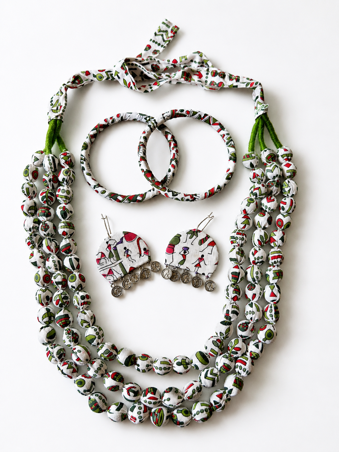 Rangrez Tribal Fabric Jewelry Set