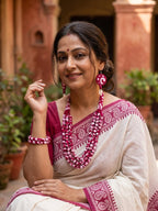 Fabric Beaded Statement Jewellery Set