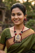 Goddess Oxidised Bamboo Jewellery Set