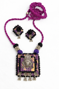 Goddess Oxidised Fabric Jewellery Set