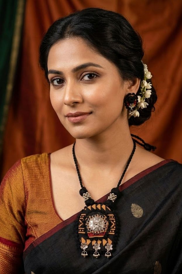 Tribal Fabric Necklace Set