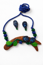Clay Blue Blossom Necklace Set