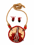 Clay Veena Necklace & Earrings Set