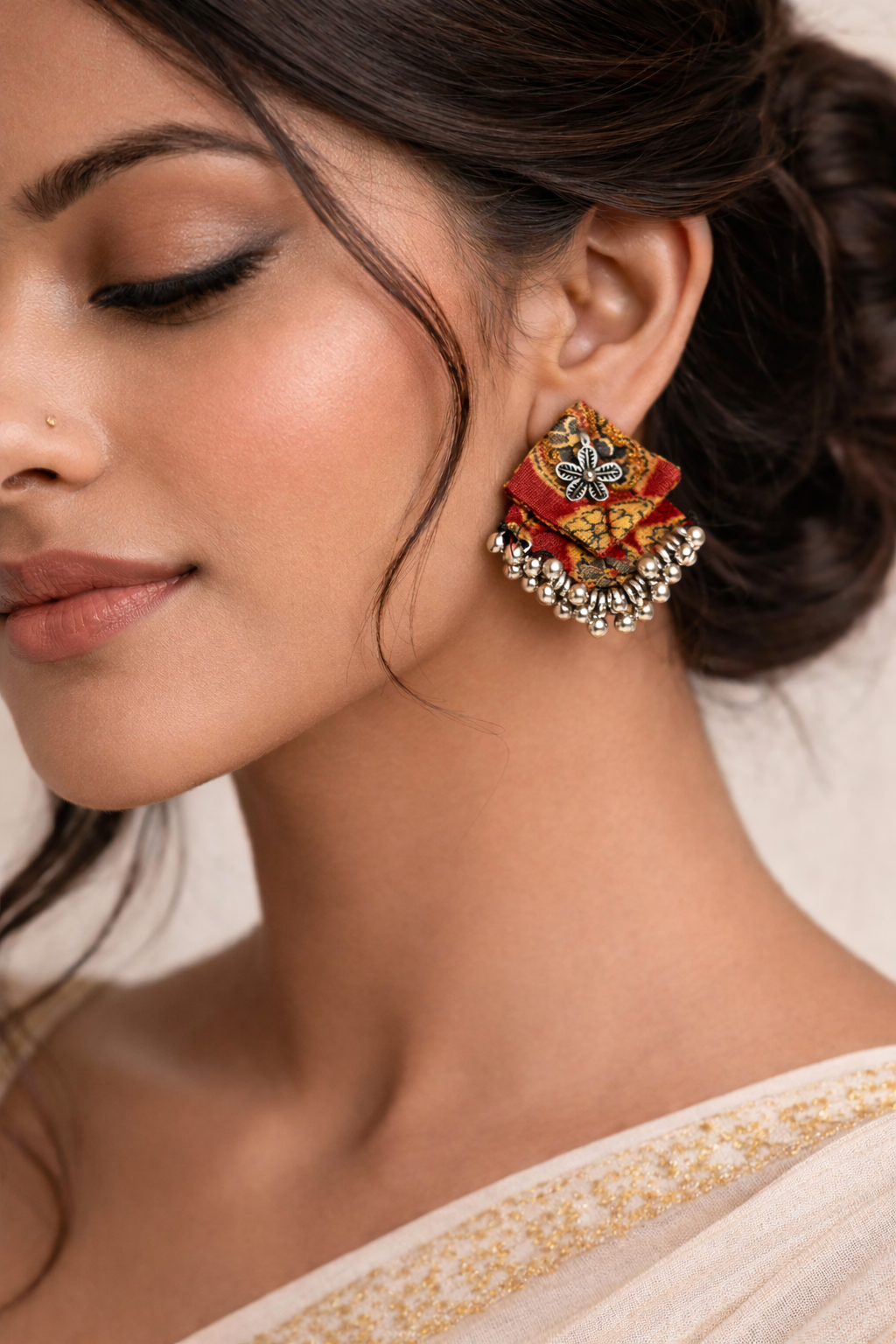 Charm Fabric Earring