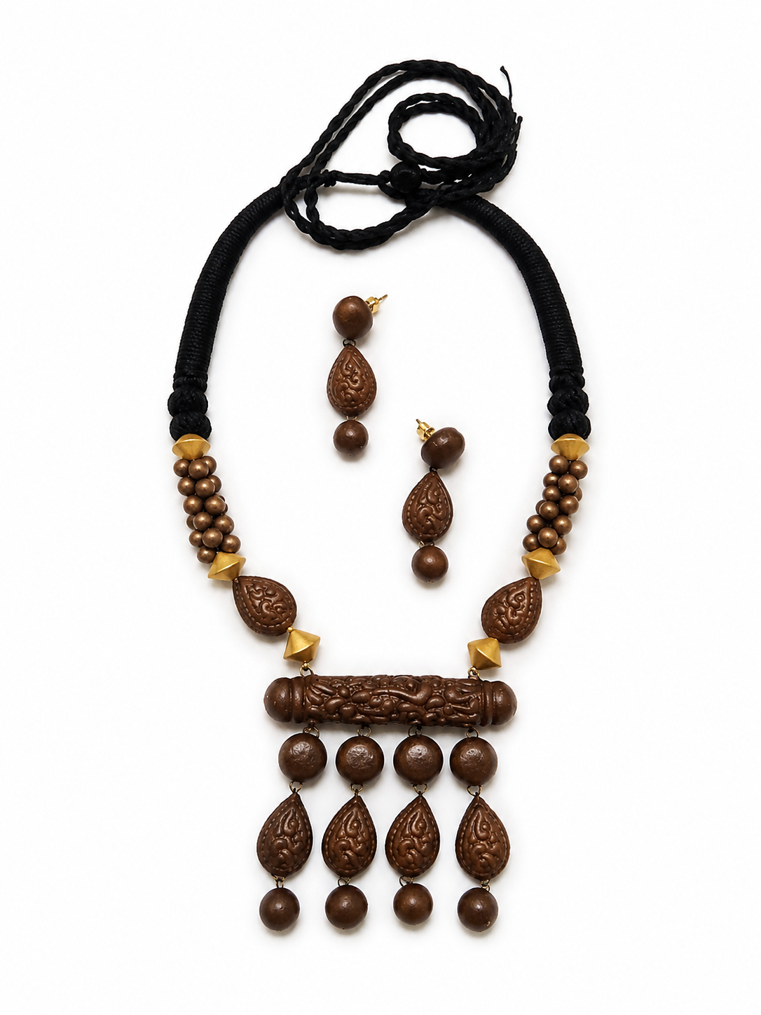 Rustic Drape Tribal Necklace Set