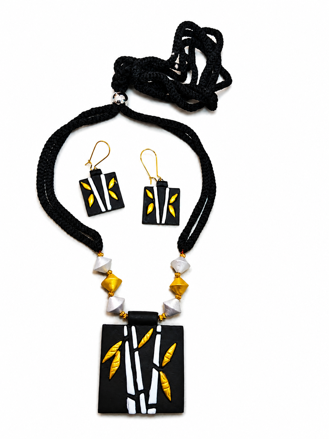 Noir Bamboo Art Necklace Set