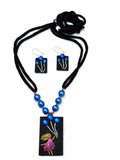 Sapphire Bloom Statement Necklace Set