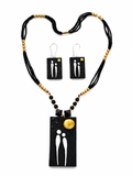 Midnight Muse Geometric Necklace Set