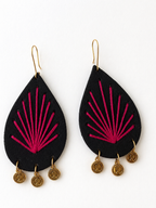 Noir Bloom Threadwork Earrings