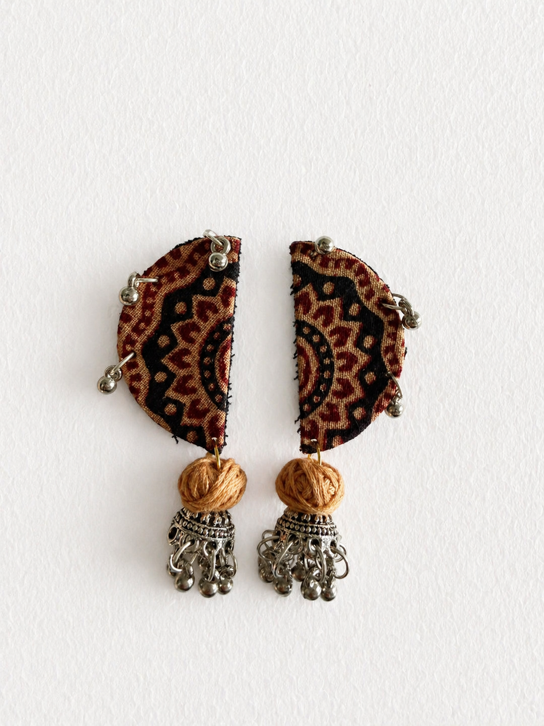Vrinda Batik Jhumki Earrings