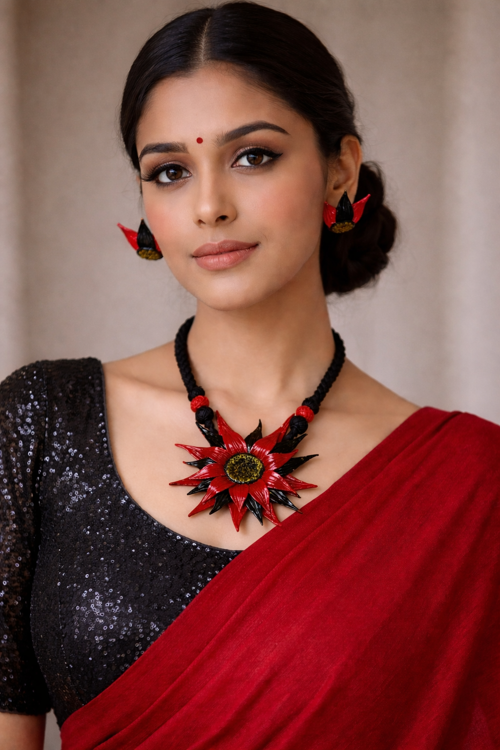 Blooming Flower Clay Jewellery Set