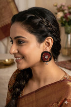 Ajrak U Shaped Earrings
