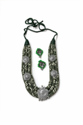 Heritage Fabric Oxidized  Necklace Set
